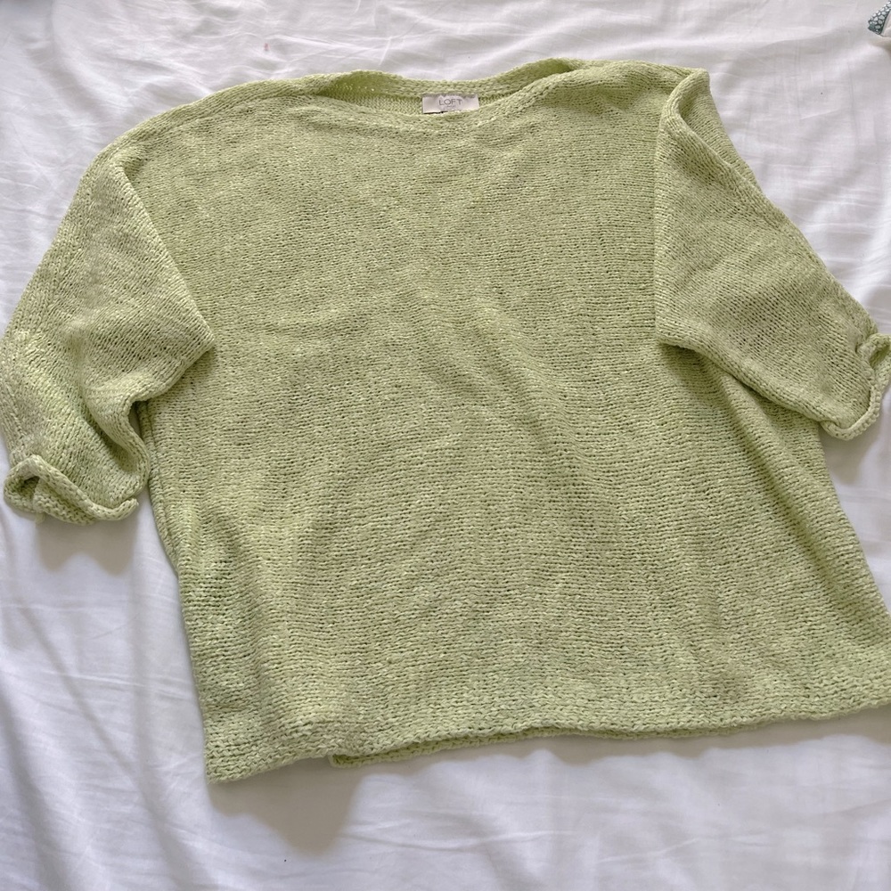Loft outlet loose comfy crewneck 3/4 sleeve sweater Xs
